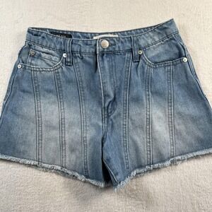 Habitual Kid Shorts Girls 12 Blue Denim Mid Rise Cut-Off Distressed Frayed Hem
